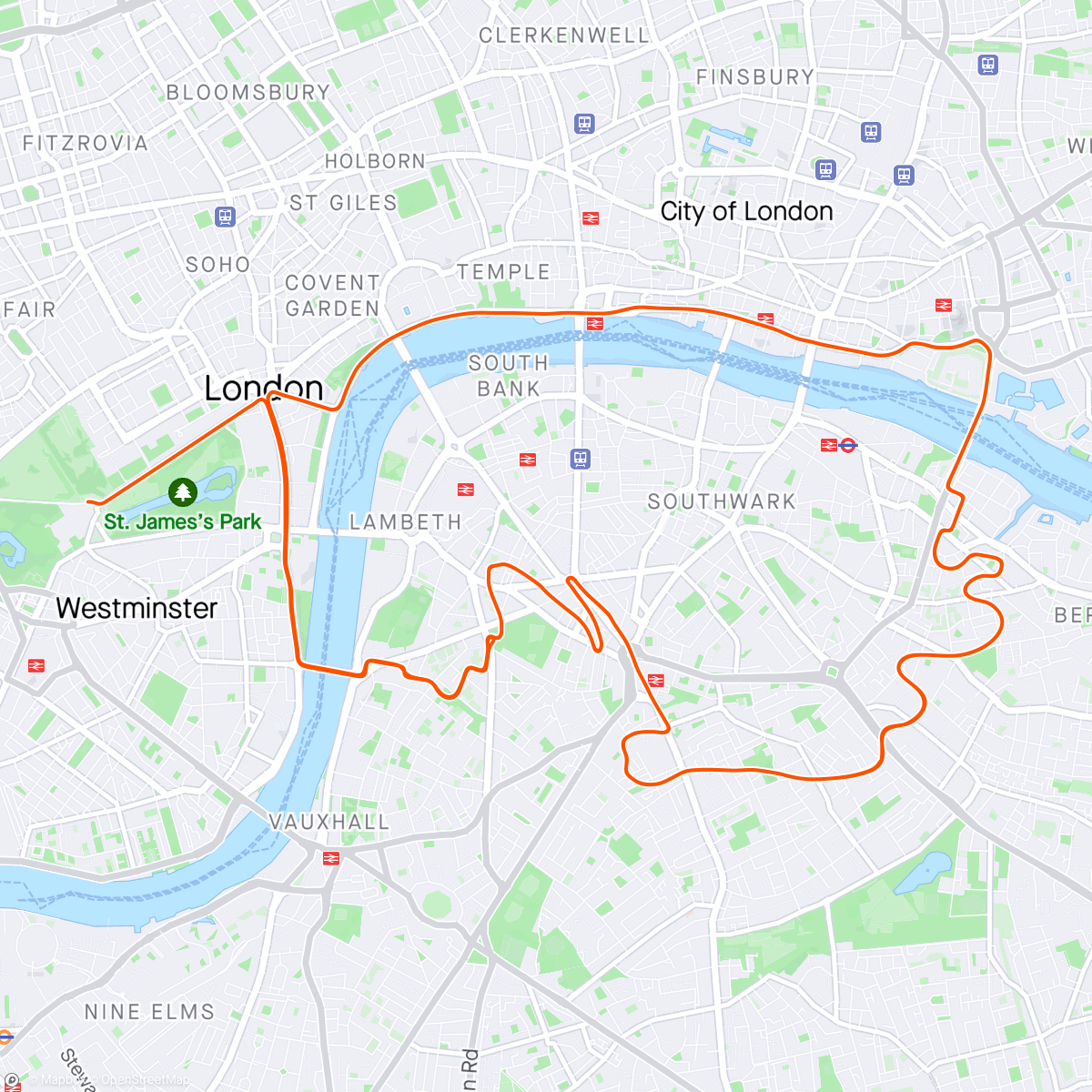 Map of the activity, Zwift - 360min Riders Choice in London