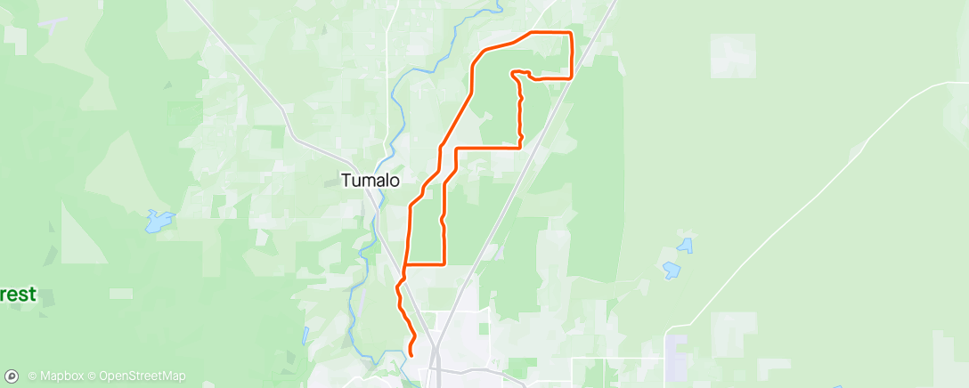 Map of the activity, EZ Afternoon Ride
