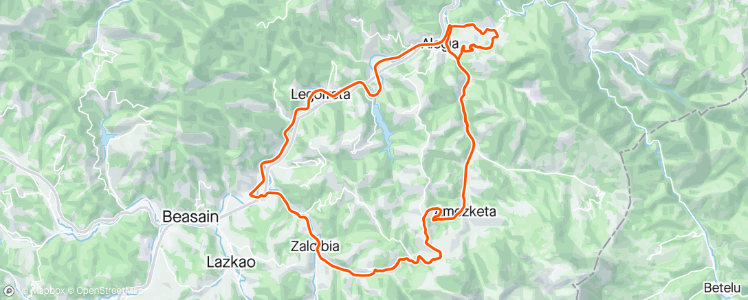 Map of the activity, Ordizia
