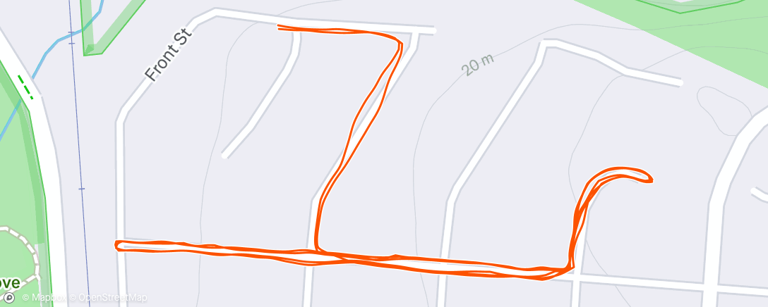 Map of the activity, Afternoon Run