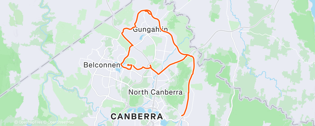 Map of the activity, Morning Ride