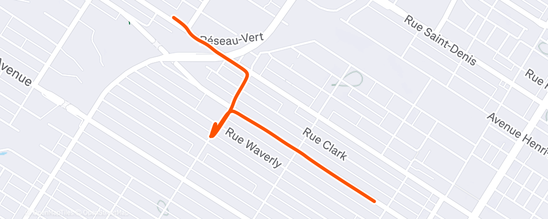 Map of the activity, Morning Walk