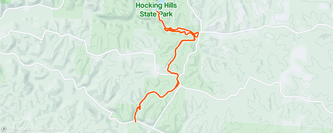 Map of the activity, Hiking