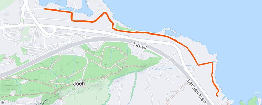 Map of the activity, Afternoon Run