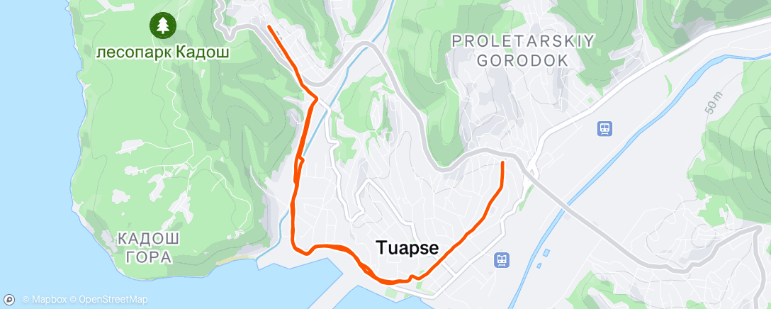 Map of the activity, Дневной забег