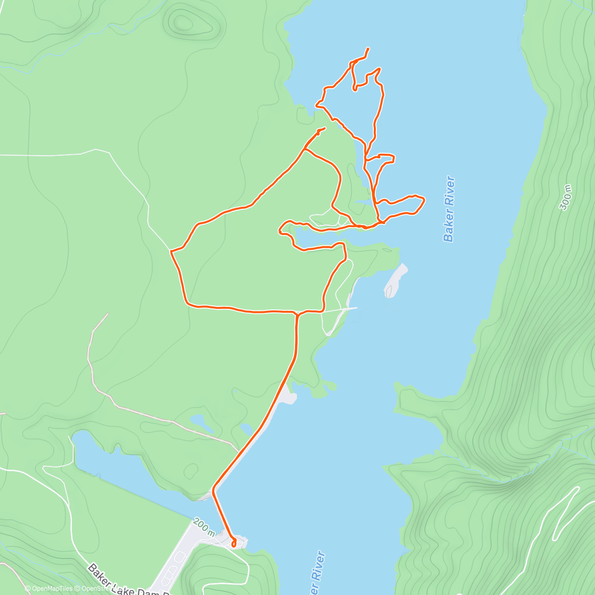 Map of the activity, Lunch Mountain Bike Ride