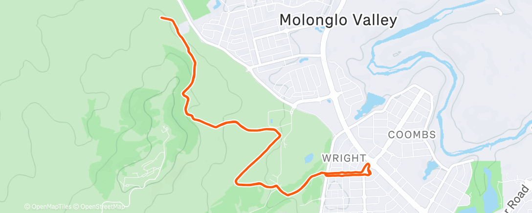 Карта физической активности (WU, 4x6, WD: Morning Trail Run)