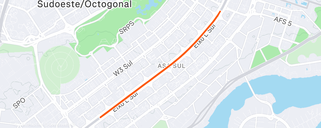 Map of the activity, Corrida matinal