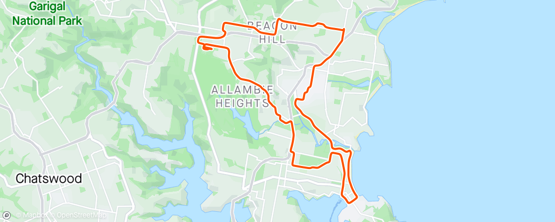 Map of the activity, Morning Ride with E