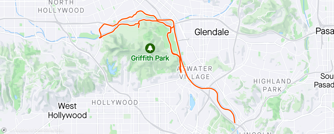 Map of the activity, Daylight was not saved Ride