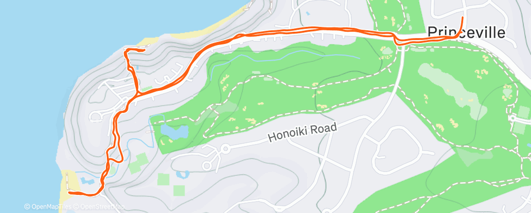 Map of the activity, Kauai Exploring with Mike