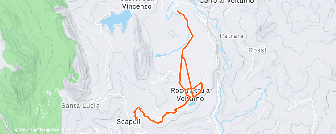 Map of the activity, Morning Run