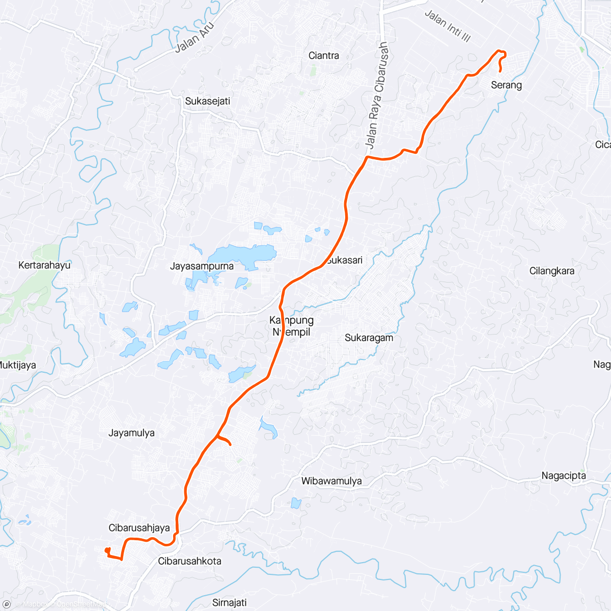 Mapa de la actividad (Ride santai)
