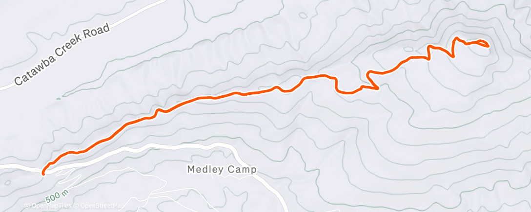 Map of the activity, Afternoon Hike