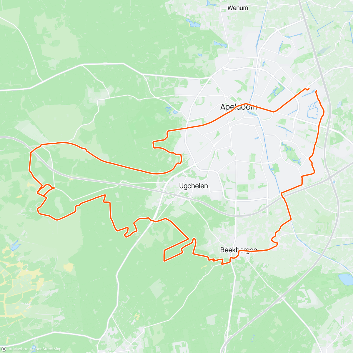 Mapa da atividade, Mountain Bike Beekbergen Assel