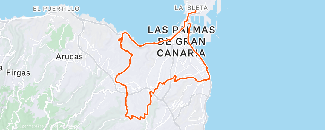 Map of the activity, Afternoon Ride