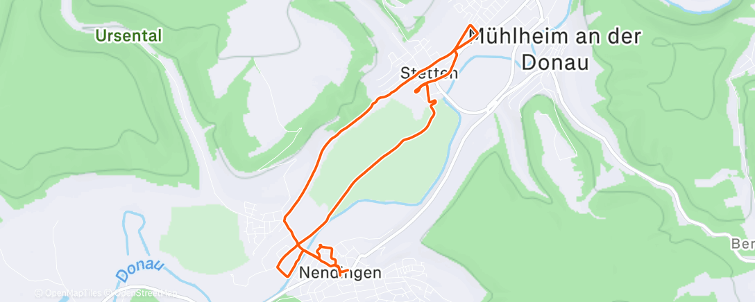 Map of the activity, Lauf am Nachmittag