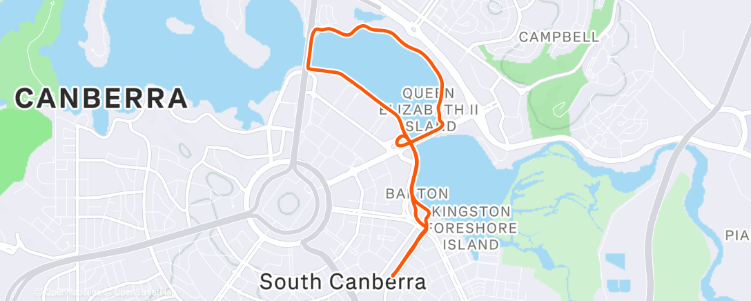 Map of the activity, Afternoon Run