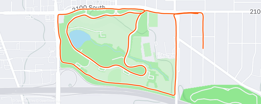 Map of the activity, Afternoon Run