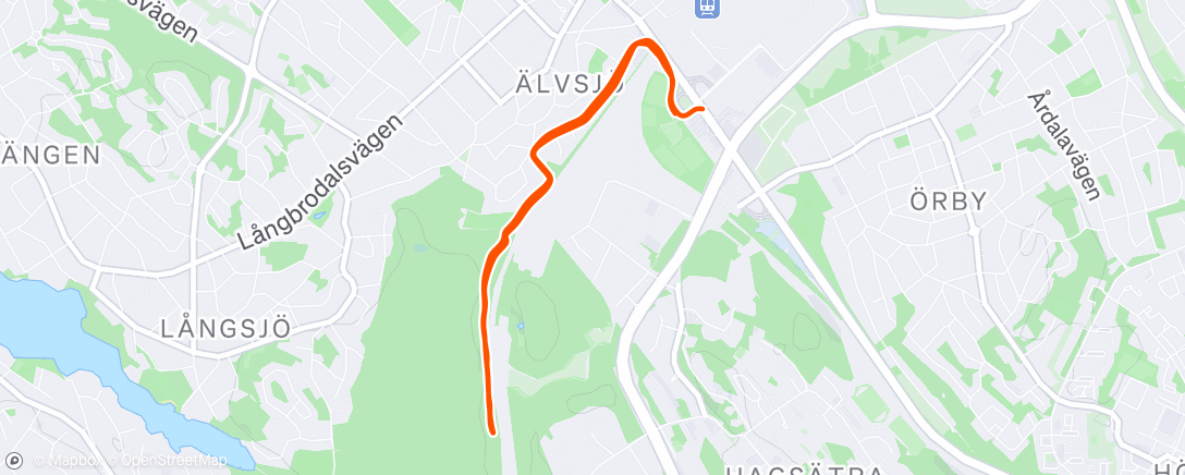 Map of the activity, Afternoon Run