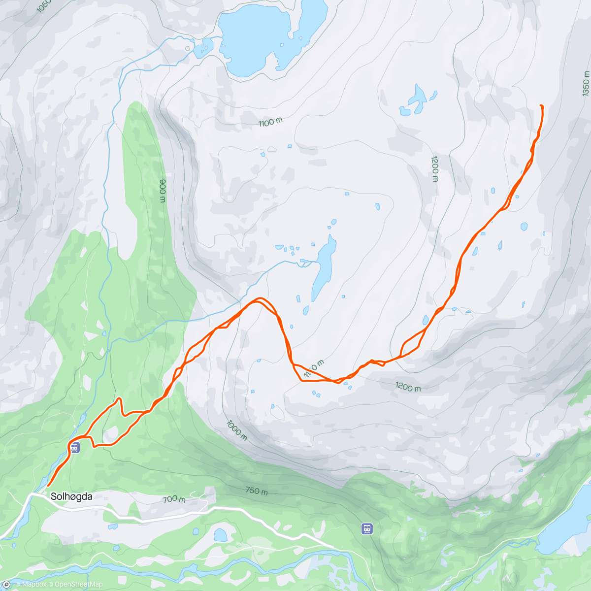 Map of the activity, Eilivseggi 1432 moh