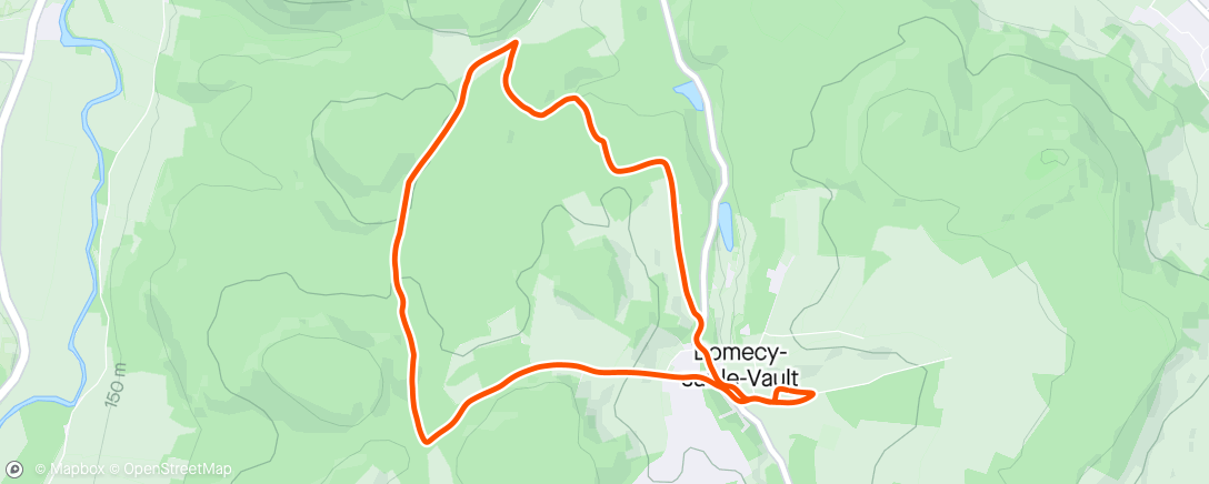 Map of the activity, Trail Run/Hike into Devastation Alley and Top of Vézelay Trail
