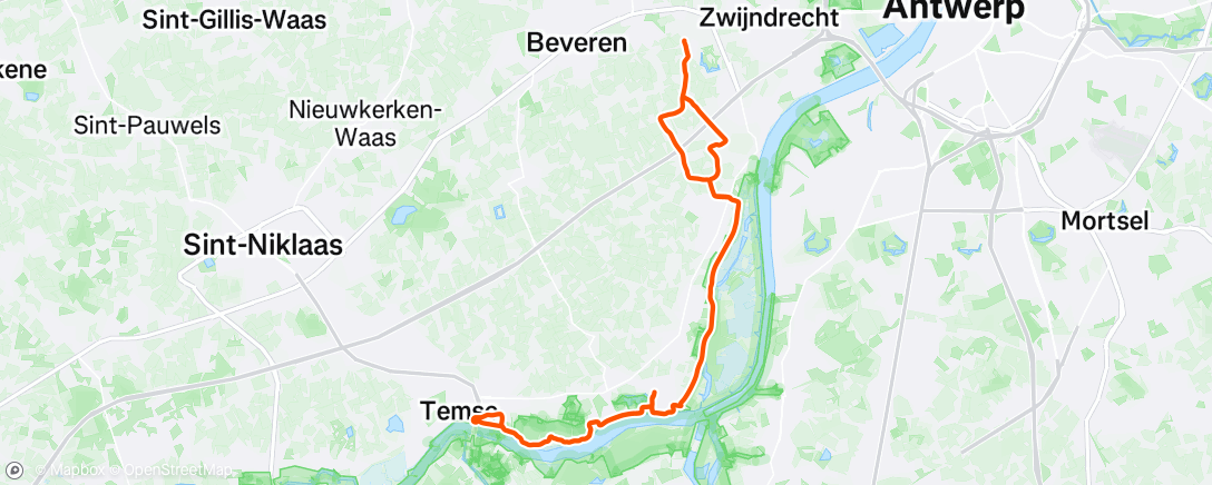 Map of the activity, Afternoon Ride