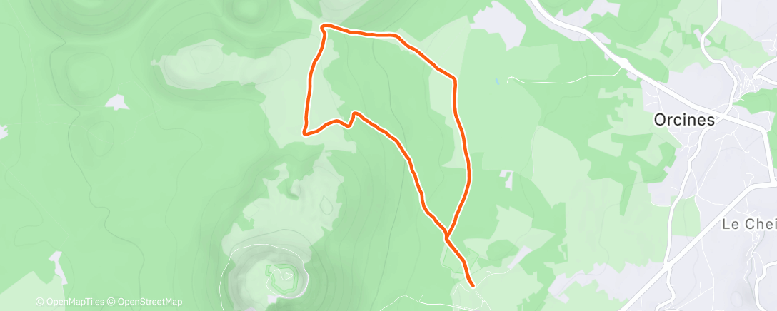 Map of the activity, Marche dans l'après-midi
