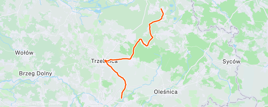 Map of the activity, Lunch Ride