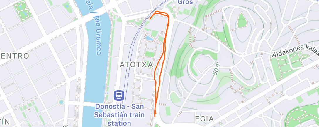 Map of the activity, Morning Run