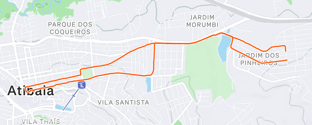 Map of the activity, Morning Run