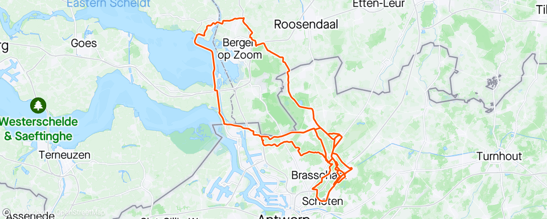 Map of the activity, Oesterdam + Gravel