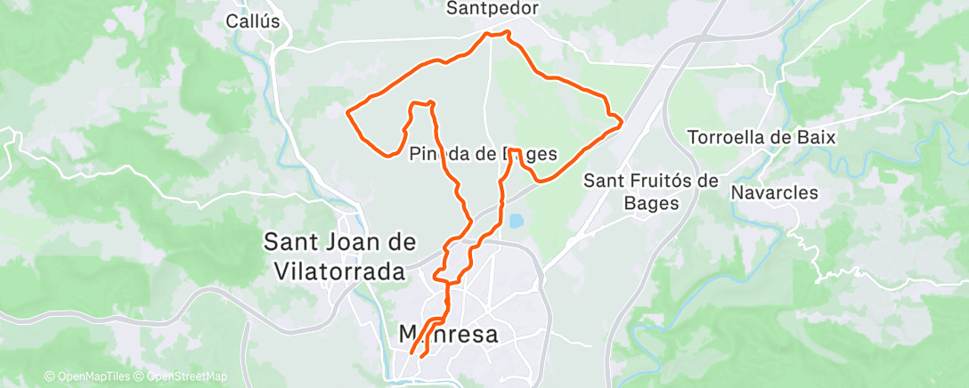 Map of the activity, Lunch Ride