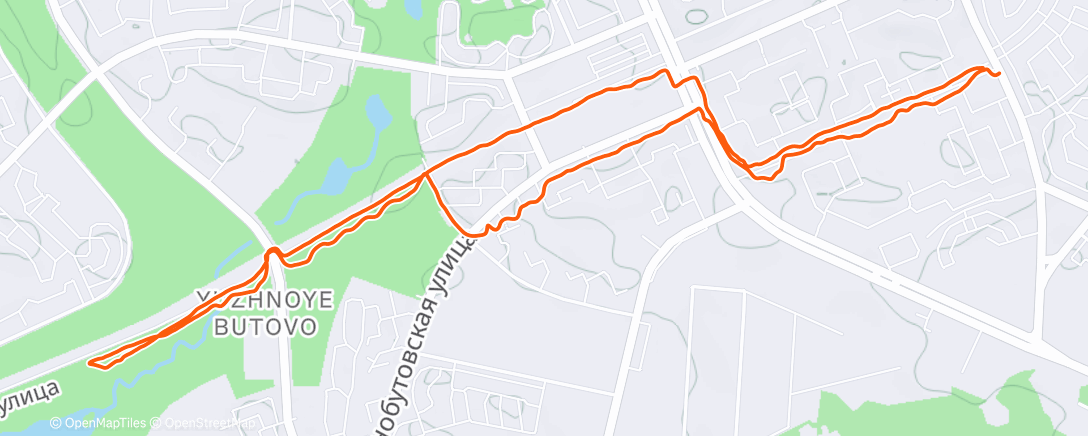 Map of the activity, Morning Run