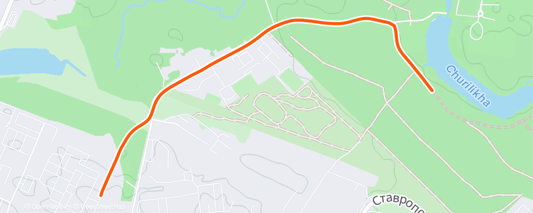 Карта физической активности (Вечерний забег)