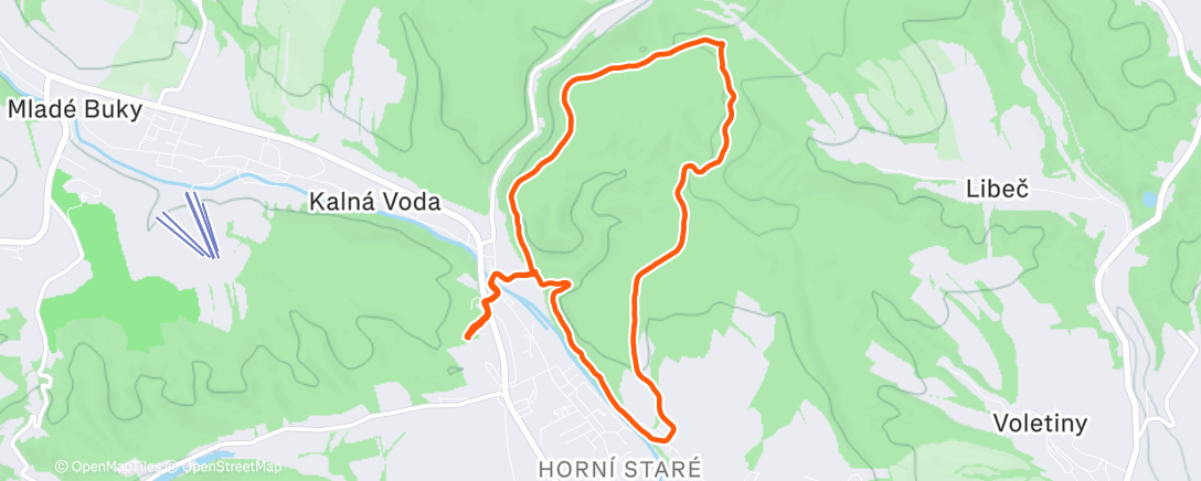 Map of the activity, Morning Run