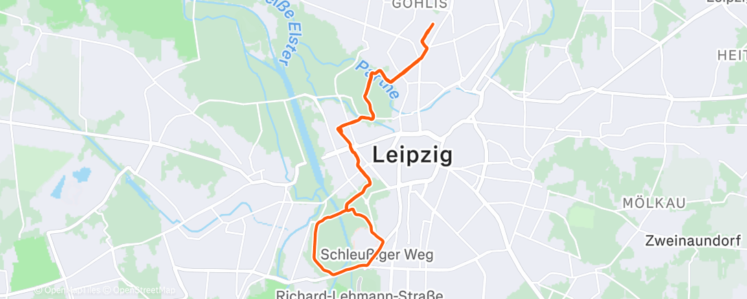 Карта физической активности (Afternoon Run)