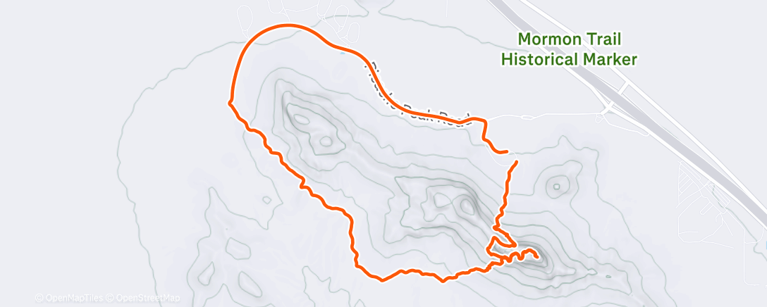 Map of the activity, Picacho Peak: up Hunter, down Sunset