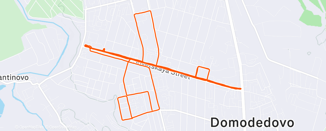 Map of the activity, Morning Run