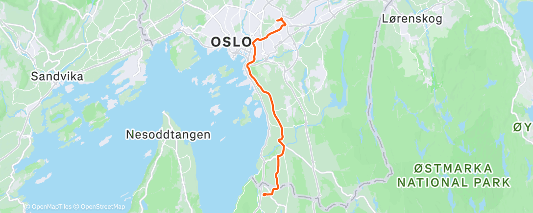 Map of the activity, Morning Ride