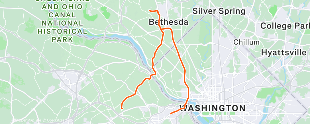Map of the activity, Afternoon Ride