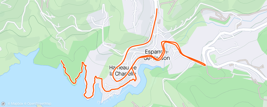 Mapa da atividade, Gréoux jour #3 Lac de l'Esparon