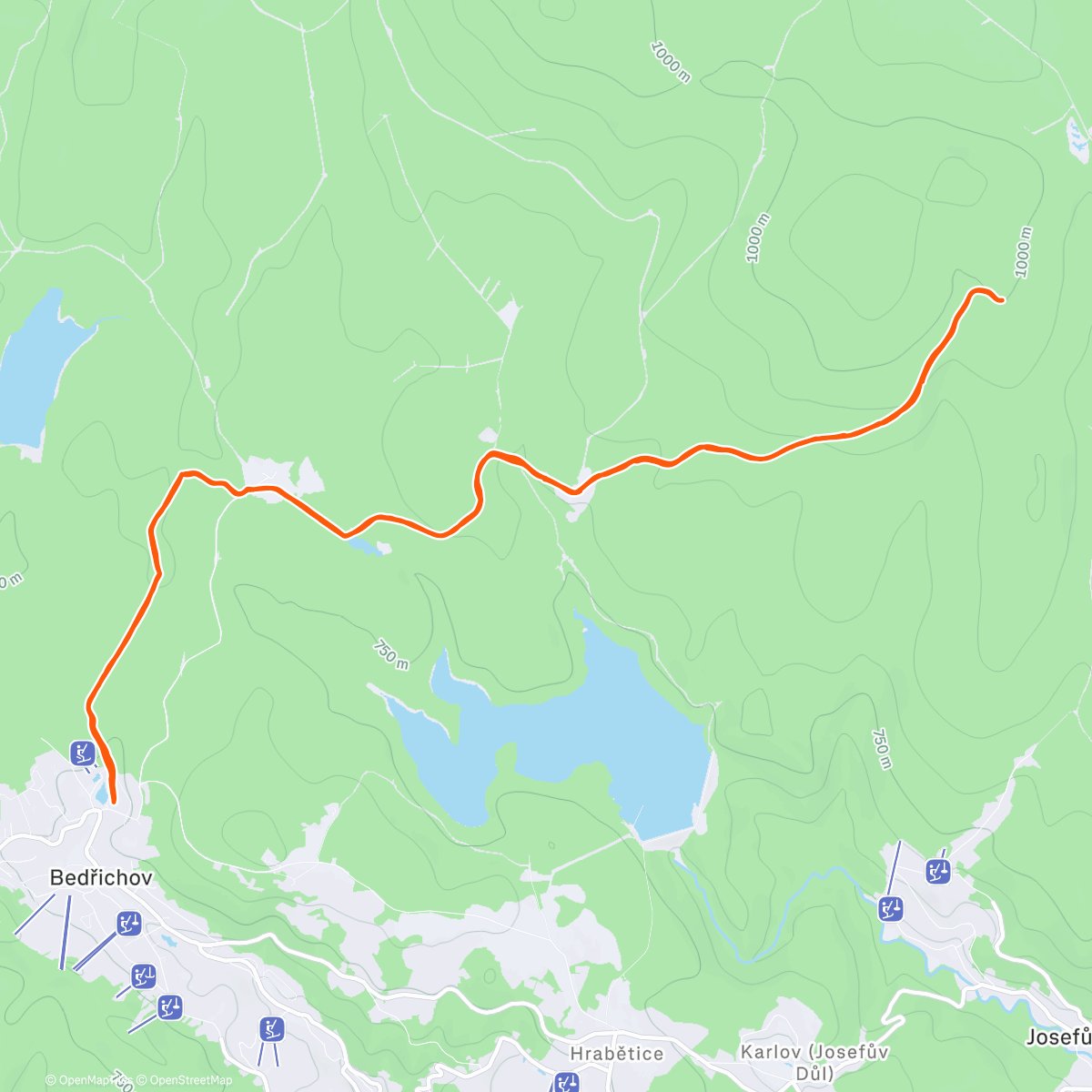 Map of the activity, Morning Nordic Ski