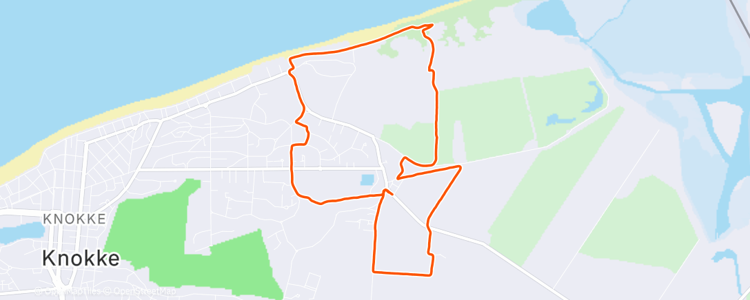 Map of the activity, Afternoon Run