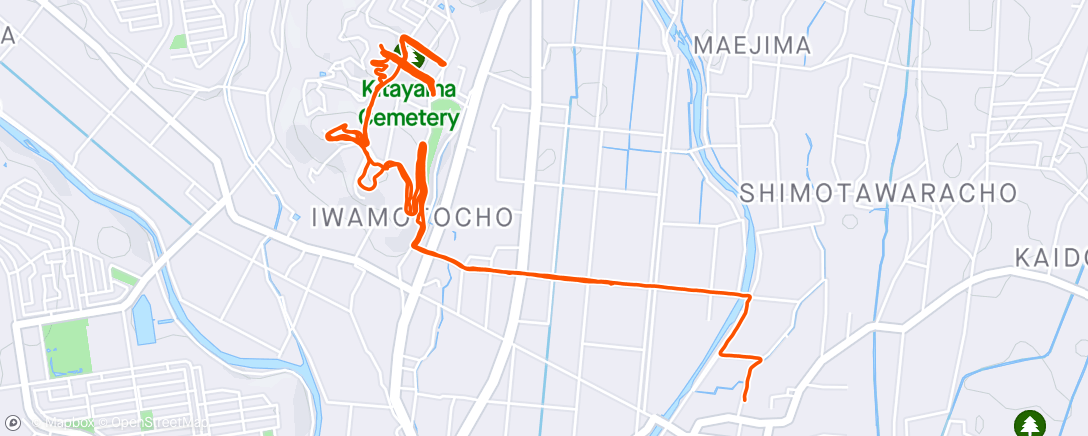 Map of the activity, 午後のウォーキング