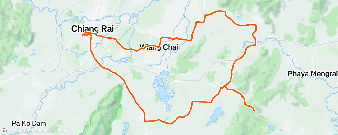 Map of the activity, Cyclisme