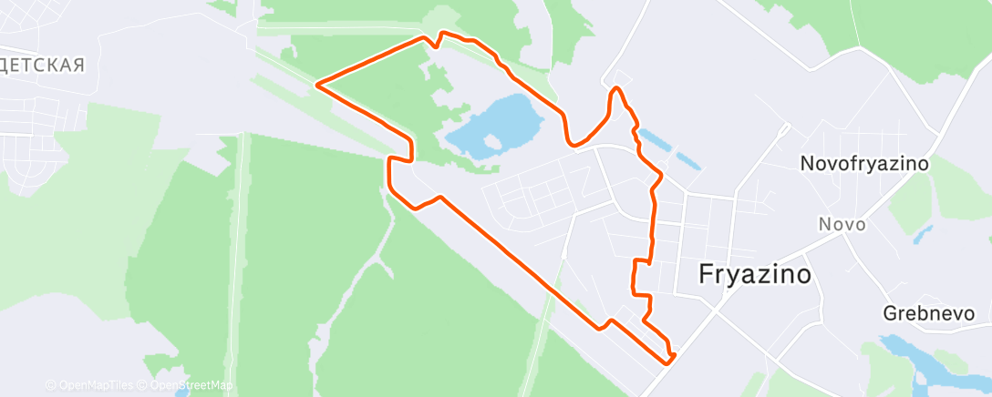 Карта физической активности (Вечерний забег)