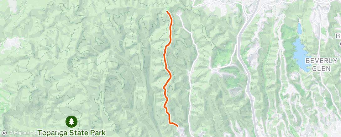 Map of the activity, Afternoon Trail Run