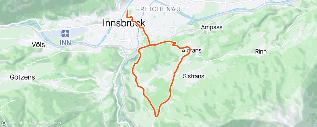 「Zwift - Cucumber in Innsbruck」活動的地圖