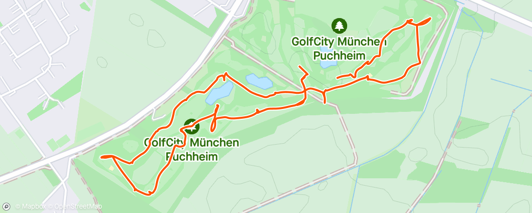 Map of the activity, Golf am Abend